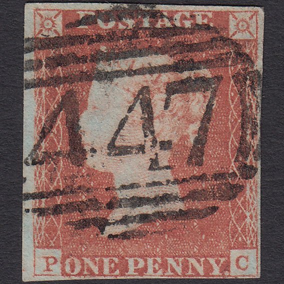 England & Wales Horizontal Oval numeral cancellation