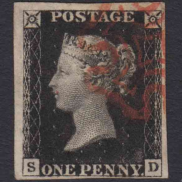 QV 1840 1d Penny Black