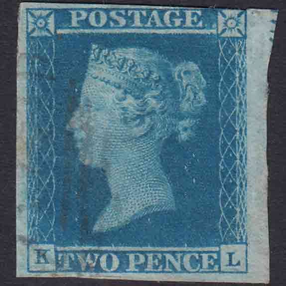 QV 1841 2d Blue Imperf