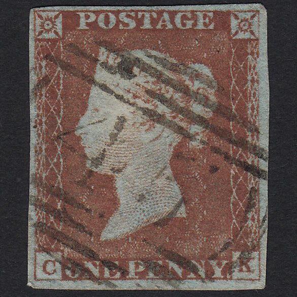 GB QV 1841 1d Red-brown (Plate 49) SG8-B1(1) CK FU Baldock 45
