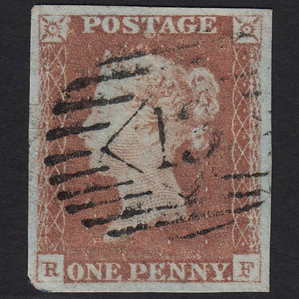 GB QV 1841 1d Red-brown (Plate 72) SG8-B1(1) RF GU London IS 13 4 Margins
