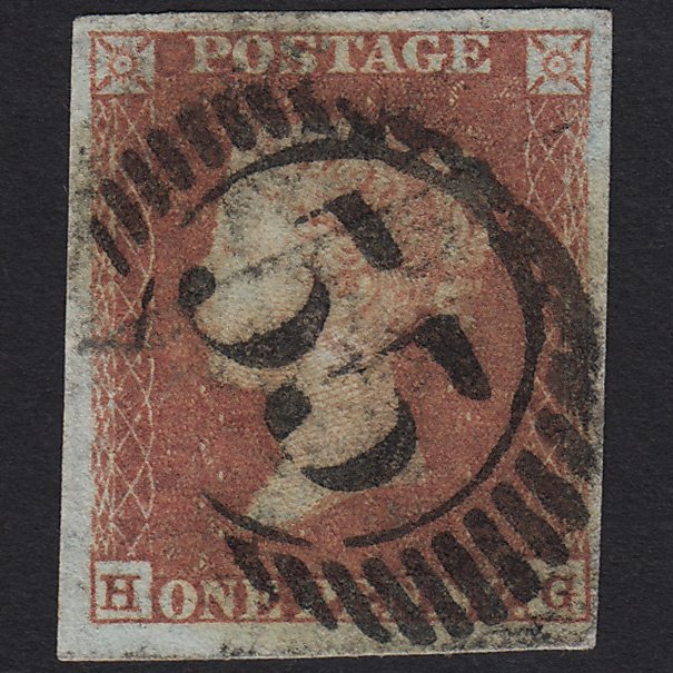 GB QV 1841 1d Red-brown (Plate 89) SG8-B1(1) HG GU London D&S 55 4 Margins