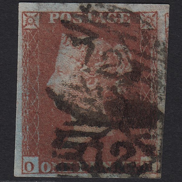 GB QV 1841 1d (Plate 158) SG8-B2(1) OH FU London IS 12 4M Imperf Double Strike