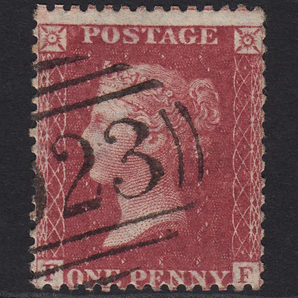 GB QV 1857 1d Deep Rose-red (Plate 52) SG41-C10(4) FF GU