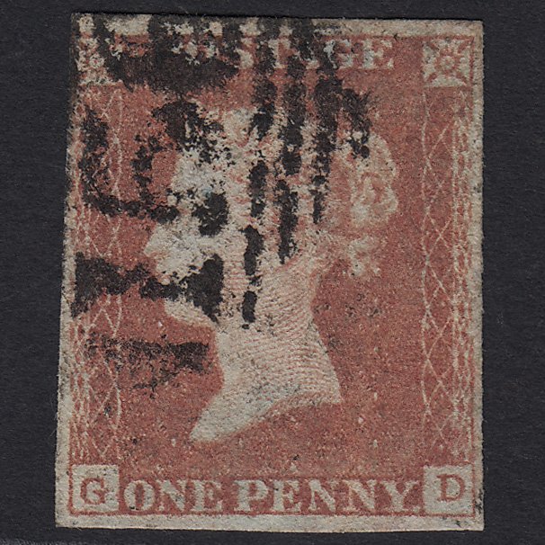 GB QV 1841 1d Red-brown (Plate 89) SG8-B1(1) GD FU Cork 156 nr 4 Margins