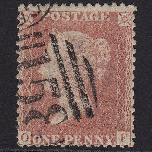 GB QV 1857 1d Rose-red (Plate 57) SG40-C10(1) OF GU Cambridge 158