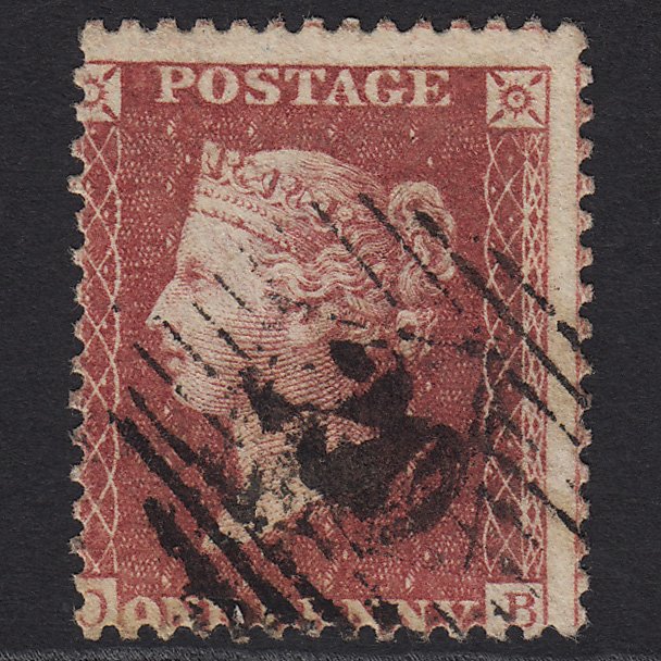 GB QV 1857 1d Rose-red (Plate 59) SG40-C10(1) OB GU London IS Cancel Misperf