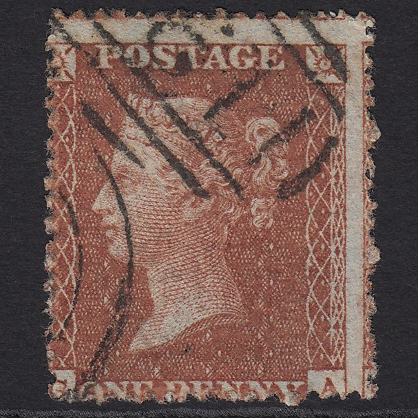 GB QV 1855 1d Red-brown (Plate 8) SG26-C5(1) KA VFU Brighton 132 Type D
