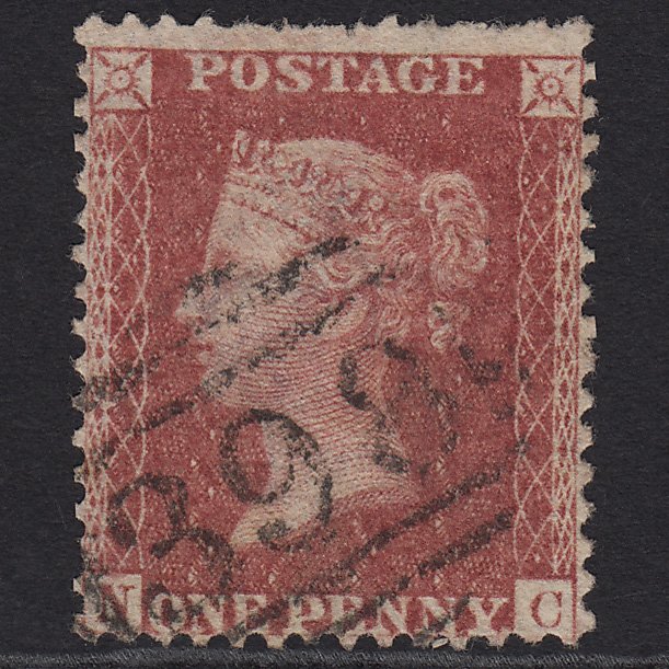 GB QV 1857 1d Rose-red (Plate 60) SG40-C10(1) NC GU Hythe 398