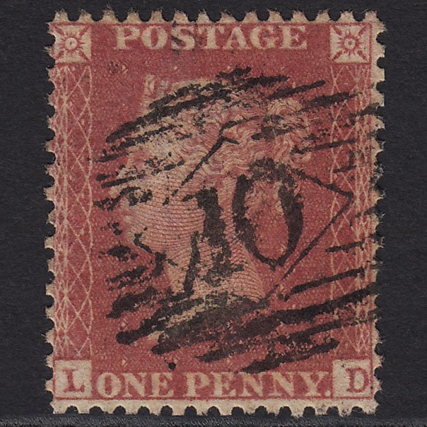 GB QV 1857 1d (Plate 36) SG41-C10(4) LD GU London IS 10 Well Centred