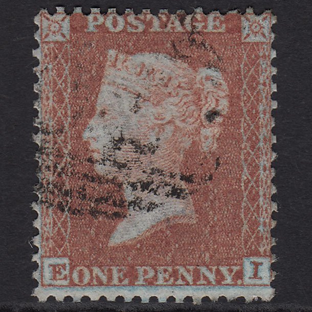 GB QV 1855 1d Red-brown (Plate 10) SGC6(1) EI FU Light Bideford 70