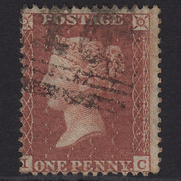 GB QV 1855 1d Red-brown (Plate 16) SG24-C3(1) IC FU Misperf