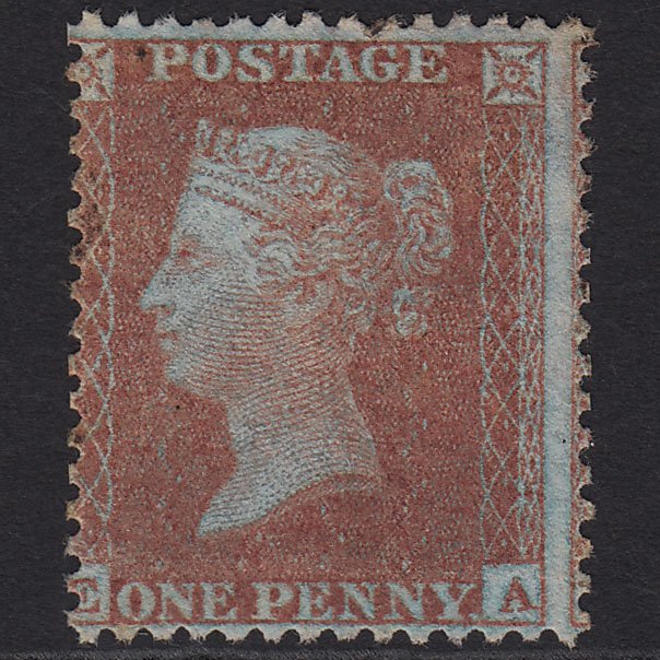 GB QV 1855 1d Red-brown (Plate 9) SGC6(1) EA G Unused Misperf