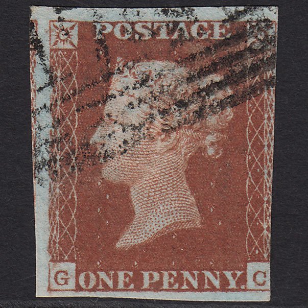 GB QV 1841 1d Deep Red-brown (Plate 63) SG10-B1(4) GC GU 3 Margins Scotland