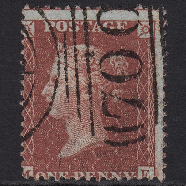 GB QV 1856 1d (Plate 32) SG29-C8(1) ME VFU Sheffield 700 Large Misperf