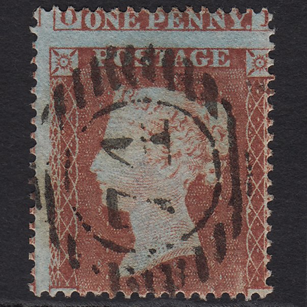 GB QV 1854 1d (Plate 172) SG17-C1(1) PL FU London D&S 74 Large Misperf