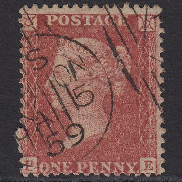 GB QV 1857 1d (Plate 27) SG40-C10(1) PE VFU Charles Rideout No.1 Blind Perfs