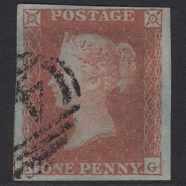 GB QV 1841 1d Red-brown (Plate 104) SG8-B1(1) NG FU 4M Imperf