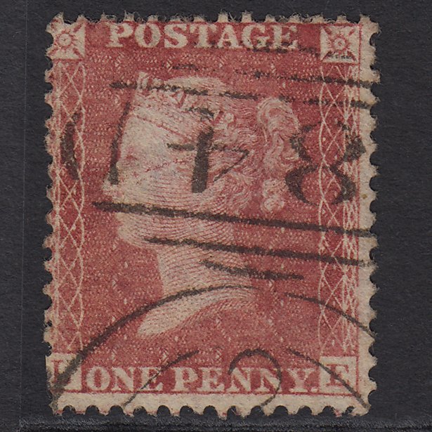 GB QV 1857 1d Rose-red (Plate 59) SG40-C10(1) LE GU Canterbury 84