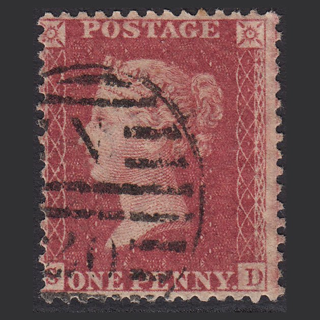 GB QV 1857 1d Rose-red (Plate 60) SG40-C10(1) SD GU London D&S N20 20d3