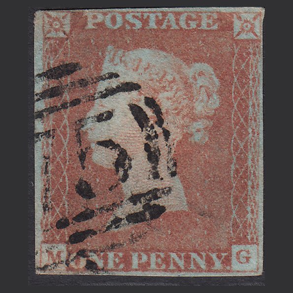 GB QV 1841 1d Red-brown (Plate 68) SG8-B1(1) MG GU 4 Margins