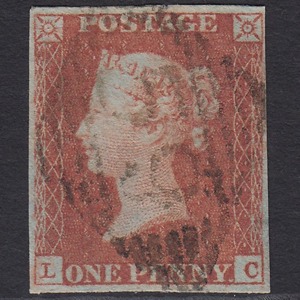 GB QV 1841 1d Red-brown (Plate 87) SG8-B1(1) LC FU 4 Margins Bandon 59