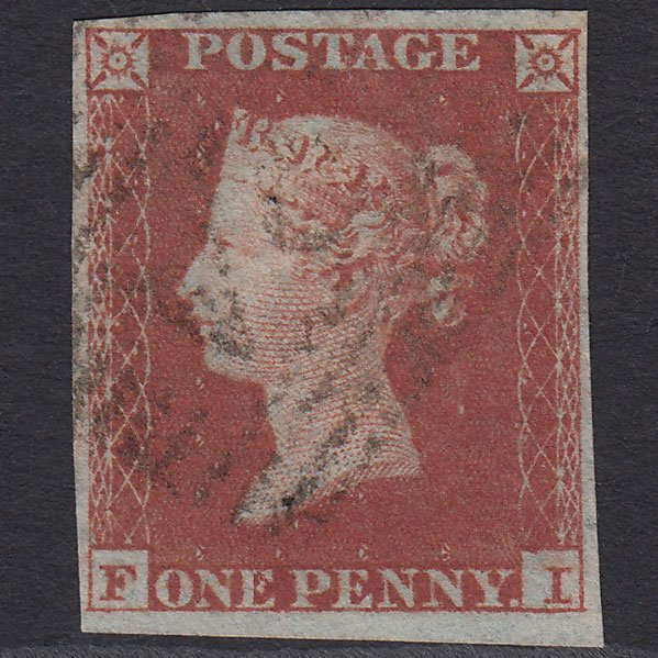 GB QV 1841 1d Red-brown (Plate 161) SG8-B2(1) FI VFU 4 Margins Scotland