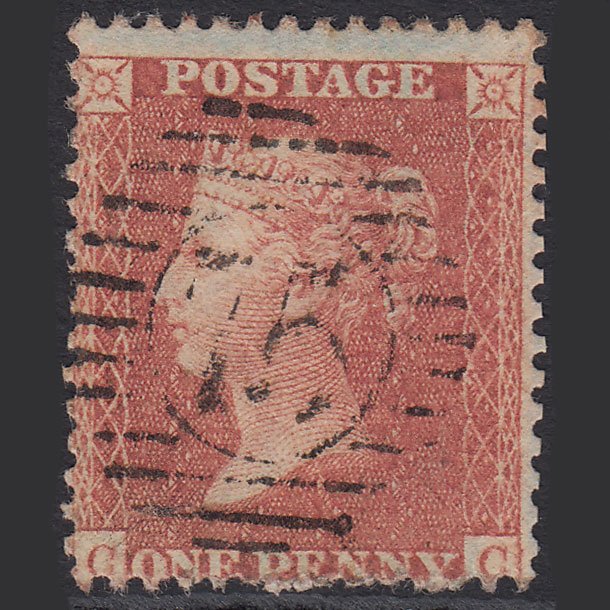 GB QV 1856 1d Brown-rose (Plate 38) SG32-C8(4) CC FU London D&S 75