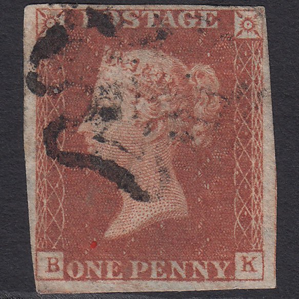 GB QV 1841 1d Red-brown (Plate 20) SG8-B1(1) BK GU 4 Margins Maltese Cross