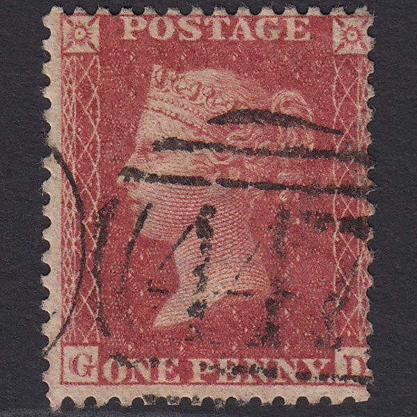 GB QV 1857 1d (Plate 48) SG40-C10(1) Constant Variety GD FU Leeds 447