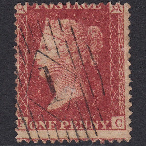 GB QV 1857 1d (Plate 48) SG41-C10(4) PC FU Charles Rideout No.1 Misperf