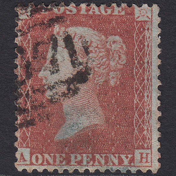 GB QV 1856 1d Red-brown (Plate 40) SG29-C8(1) AH GU Missing Imprimatur