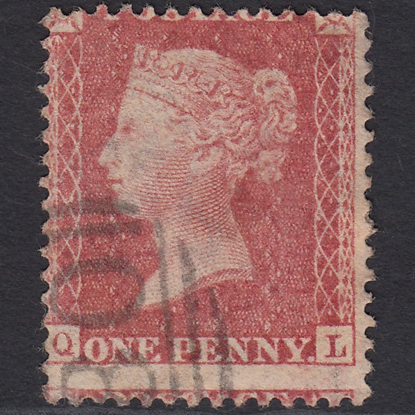 GB QV 1857 1d (Plate 46) SG39-C10(3) QL FU Light Cancel Large Misperf