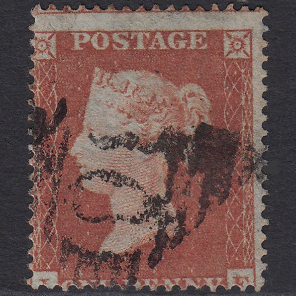 GB QV 1854 1d Red-brown SG17-C1(1) FU Ireland Misperf