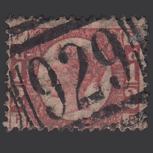 GB QV 1870 1/2d Rose-red SG48-G4 PP FU Yeovil 929