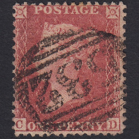 GB QV 1857 1d Rose-red (Plate 46) SG40-C10(1) CD GU Monmouth 532