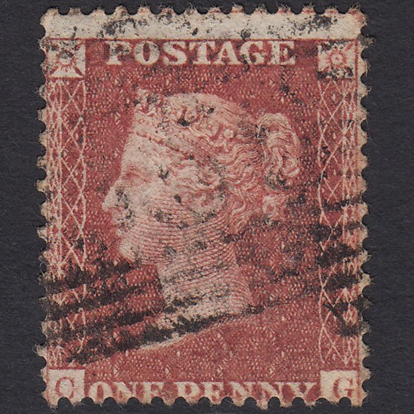 GB QV 1856 1d Red-brown (Plate 45) SG29-C8(1) CG GU Scotland Misperf