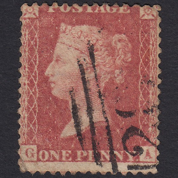 GB QV 1857 1d Rose-red (Plate 62) SG40-C10(1) GA GU