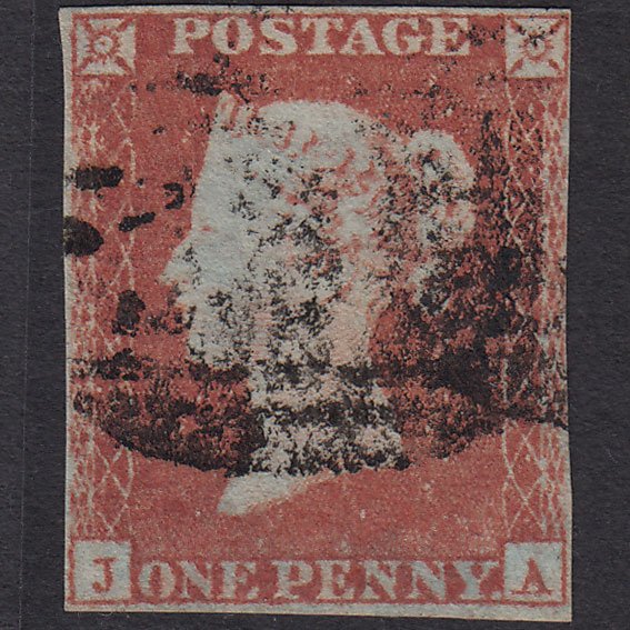 GB QV 1841 1d Red-brown (Plate 119) SG8-B1(1) JA GU nr 4 Margins