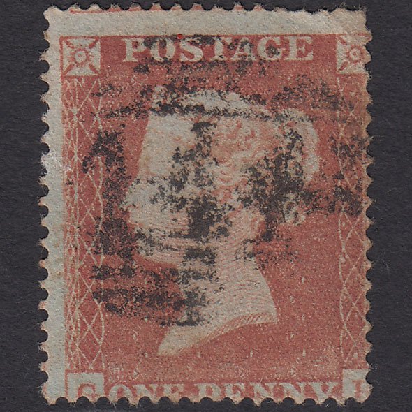 GB QV 1854 1d Red-brown SG17-C1(1) G? GU Leamington 444