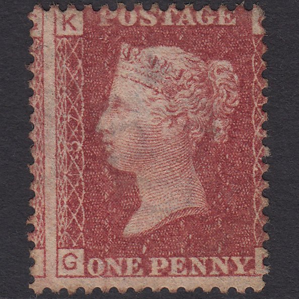 GB QV 1864 1d Lake-red (Plate 187) SG44-G1(2) GK Fine Unused Large Misperf