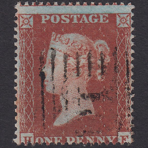 GB QV 1854 1d Red-brown Plate R5 SG17-C1(1) HF FU Scotland Misperf