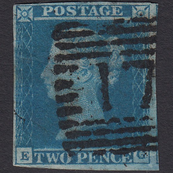 GB QV 1841 2d Blue (Plate 3) SG14-E1(2) EG GU Scotland