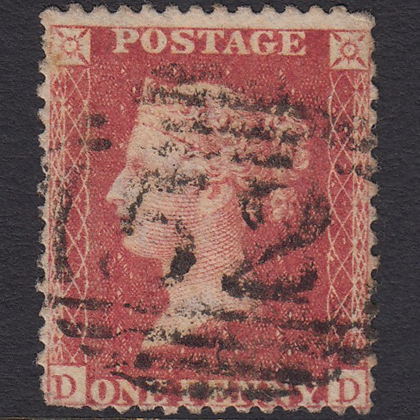 GB QV 1857 1d Rose-red (Plate 44) SG40-C10(1) DD GU Basingstoke 52