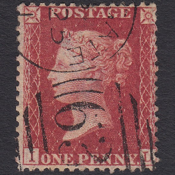 GB QV 1857 1d Deep Rose-red (Plate 58) SG41-C10(4) IL FU Ramsgate 634