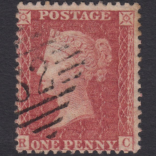 GB QV 1857 1d Rose-red (Plate 59) SG40-C10(1) RC GU Belfast 62