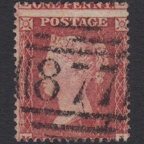 GB QV 1857 1d (Plate 68) SG40-C10(1) ML FU Whitehaven 877 Large Misperf