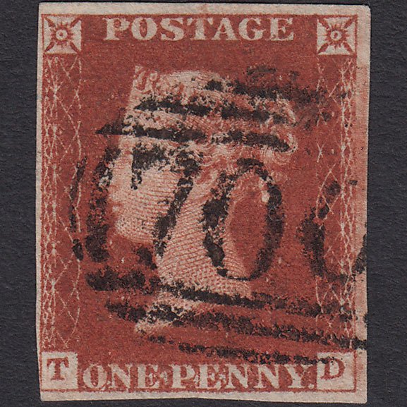 GB QV 1841 1d (Plate 56) SG10-B1(4) TD GU Missing Imprimatur 4M Sheffield 700