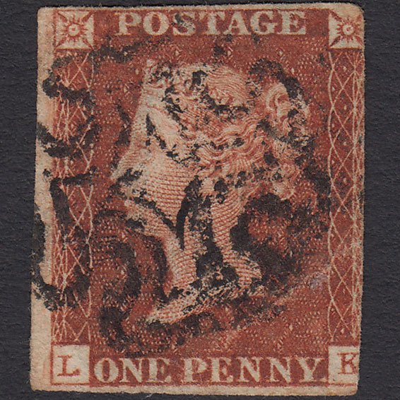 GB QV 1841 1d Red-brown (Plate 15) SG8-B1(1) LK PU 3 Margins Maltese Cross