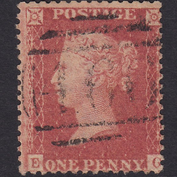 GB QV 1857 1d Rose-Red Plate R17 SG40-C10(1) EG GU Liverpool 466